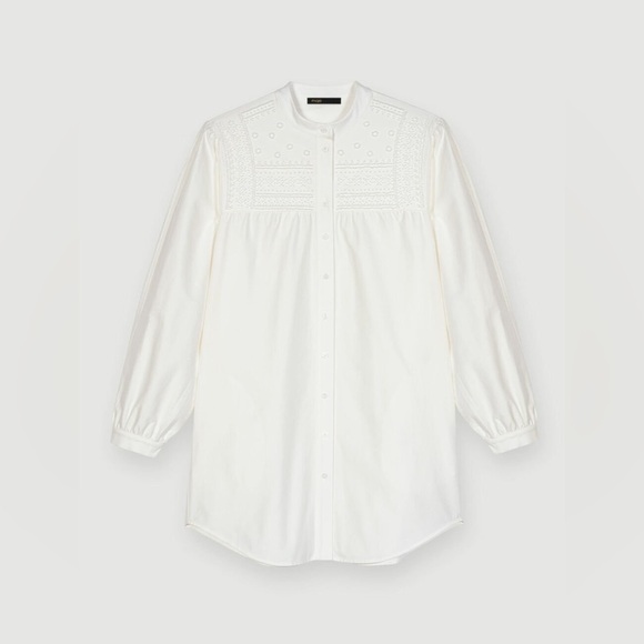 Maje ~ Rever Cotton Button Front Dress - Picture 10 of 11